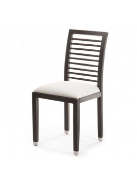Καρέκλα σαλονιού ντυμένη με ύφασμα και ξύλινα πόδια λευκή Mήκος 46 Πλάτος 46 Ύψος 96 Artekko 739-1023