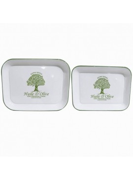 Artekko Thaet Πιατα Μεταλλικά Σετ/2 (41x33x3)cm (34x26x2.5)cm Artekko 742-2145