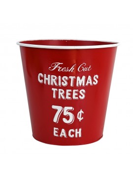 Artekko Xmas Κόκκινο Μεταλλικό Κασπό (33.5x33.5x31)cm Artekko 742-2365