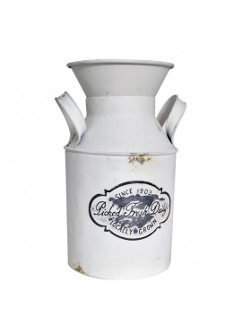 Artekko Jul Διακοσμητική Κανάτα/Καρδάρα Μεταλλική Λευκή (27x14x15)cm Artekko 742-2457