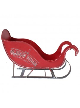 Artekko Xmas Κόκκινο Μεταλλικό Διακοσμητικό Έλκηθρο (37x11x26)cm Artekko 742-2473