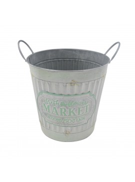 Artekko Bucket Γκρι Μεταλλικό Κουβαδάκι Κασπώ (35x30x36)cm Artekko 742-2506