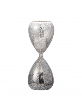 Artekko Hourglass Γυάλινη Διακοσμητική Κλεψύδρα με Λευκή Άμμο (9x9x25.4)cm Artekko 75017-WHIT