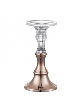 Artekko Puctaob Κηροπήγιο Διακοσμητικό Γυάλινο (12x12x24)cm Artekko 75191-RSGD