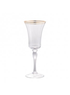 Artekko Rim Γυάλινο Ποτήρι Κρασιού με Ασημί  Ρίγα (9.5x9.5x23)cm Artekko 76756