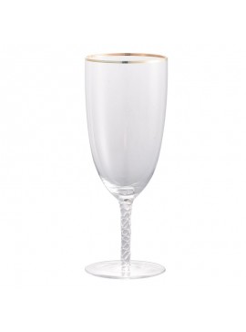 Artekko Rim Γυάλινο Ποτήρι Νερού με Χρυσή Ρίγα (8x8x21)cm Artekko 76760