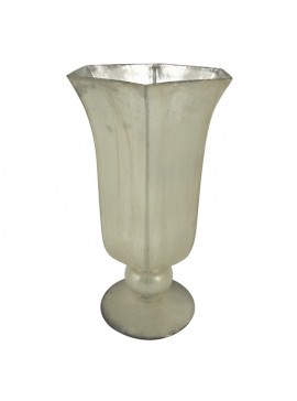 Artekko Vrodduels Γυάλινο Διακοσμητικό Ιβουάρ Βάζο (14x22)cm Artekko 76788