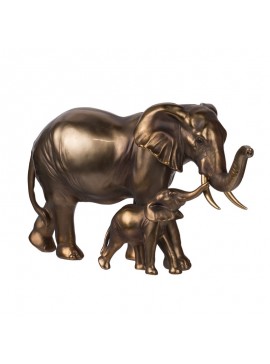 Artekko Animal Μπρονζέ Επιτραπέζιοι Διακοσμητικοί Ελέφαντες Ρητίνης (30.5x13.5x17.5)cm Artekko 76886