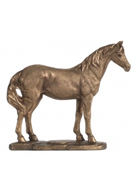 Artekko Animal Horse Μπρονζέ Επιτραπέζιο Διακοσμητικό Άλογο Ρητίνης (21x6x18)cm Artekko 77095