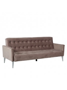 Καναπές κρεβάτι τριθέσιος 200x79x74 British Click-Clack ύφασμα χρώμα V-05 και ΙΝΟΧ πόδια Mήκος 200 Πλάτος 79 Ύψος 74 Artekko 783-4100