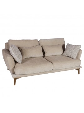 Artekko Ropera Μπεζ Διθέσιος Καναπές με Μπουκλέ Ύφασμα (190x90x70)cm Artekko 783-6404