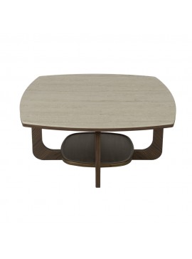 Artekko Stone Καφέ Τραπέζι Σαλονιού MDF με Όψη Πέτρας στην Επιφάνεια (90x90x42)cm Artekko 783-6407