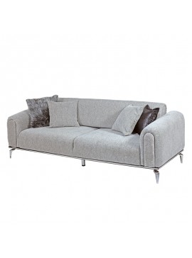 Καναπές κρεβάτι τριθέσιος IKON μεταλλικά πόδια inox -  χρώμα 426 (μαξιλάρια 2x426 / 2x1511) Mήκος 237 Πλάτος 98 Ύψος 88 Artekko 783-9006