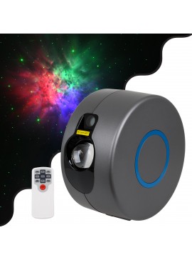 78595 GloboStar®  78595 XL Διακοσμητικό Φωτιστικό Ειδικών Εφέ LASER NIGHT SKY AURORA GALAXY 3D LED 10W AC 230V - Πρίζα Schuko και Ασύρματο Χειριστήριο RF 2.4Ghz Πολύχρωμo RGB Dimmable