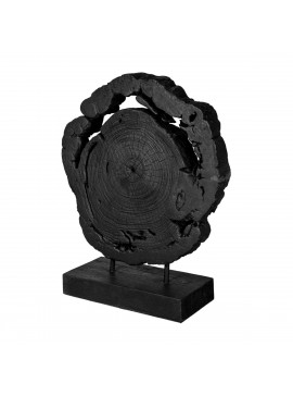 Artekko Woody Μαύρο Διακοσμητικό Γλυπτό από Ξύλο Teak (35x10x50)cm Artekko 78607-BLAC