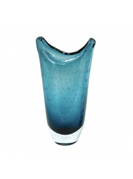 Artekko Mayron Μπλε Γυάλινο Διακοσμητικό Βάζο (18x15x35)cm Artekko 79954
