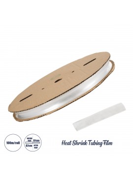 79968 GloboStar®  79968 Θερμοσυστελλόμενο - Μακαρόνι Φ20mm/10mm - Ρολό Μήκους 100m Στεγανοποίησης για Όλες τις Neon Flex LED DC 24V & DC 230V Αδιάβροχο IP65 Φ43 x Υ4.5cm - Διάφανο