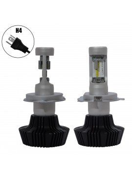 81663 GloboStar®  81663 H4 LED HID KIT Βασικού Φωτισμού 3rd Generation Can Bus Extreme Version Luxeon Zes Chip 100 Watt 16000 Lumens DC 12-24 Volt 6000k