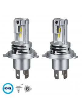 81665 GloboStar® GLOBOSTAR® LEDKITM4 81665 Λάμπα H4 CANbus LED 20W/40W 3200lm/6400lm 360° DC 12-24V Αδιάβροχο IP65 Ψυχρό Λευκό 6000K - CREE COB Chip - Μ4.7 x Π4.7 x Υ8.2cm - Πακέτο 2 Τεμαχίων - 2 Χρόνια Εγγύηση