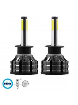 82040 GloboStar®  82040 H1 K9 Line KIT Βασικού Φωτισμού Αυτοκινήτου & Φορτηγού 3rd Generation Can-Bus Series LED CREE CXB COB 100W 14000lm DC 9-32V Αδιάβροχο IP66 Ψυχρό Λευκό 6000K
