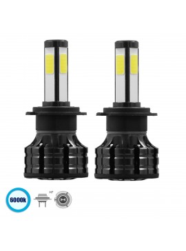 82043 GloboStar®  82043 H7 K9 Line KIT Βασικού Φωτισμού Αυτοκινήτου & Φορτηγού 3rd Generation Can-Bus Series LED CREE CXB COB 100W 14000lm DC 9-32V Αδιάβροχο IP66 Ψυχρό Λευκό 6000K