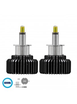 82061 GloboStar®  82061 H3 360° Line Extreme KIT Βασικού Φωτισμού Αυτοκινήτου & Φορτηγού 3rd Generation Can-Bus Extreme Truck Series LED CREE CXB COB 120W 16800lm DC 9-32V Αδιάβροχο IP66 Ψυχρό Λευκό 6000K