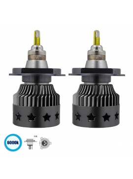 82062 GloboStar®  82062 H4 360° Line Extreme KIT Βασικού Φωτισμού Αυτοκινήτου & Φορτηγού 3rd Generation Can-Bus Extreme Truck Series LED CREE CXB COB 170W 23800lm DC 9-32V Αδιάβροχο IP66 Ψυχρό Λευκό 6000K