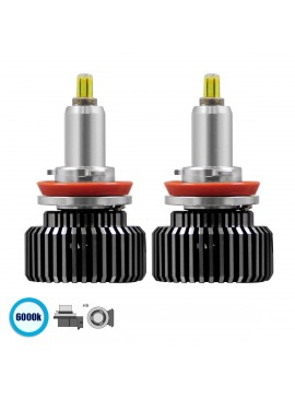 82065 GloboStar®  82065 H9 360° Line Extreme KIT Βασικού Φωτισμού Αυτοκινήτου & Φορτηγού 3rd Generation Can-Bus Extreme Truck Series LED CREE CXB COB 120W 16800lm DC 9-32V Αδιάβροχο IP66 Ψυχρό Λευκό 6000K