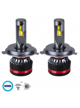 82082 GloboStar®  82082 H4 HL Line KIT Βασικού Φωτισμού Αυτοκινήτου & Φορτηγού 3rd Generation Can-Bus Extreme Series LED CREE CXB COB 100W 24000lm DC 9-32V Αδιάβροχο IP67 Ψυχρό Λευκό 6000K