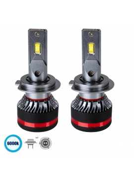 82083 GloboStar®  82083 H7 HL Line KIT Βασικού Φωτισμού Αυτοκινήτου & Φορτηγού 3rd Generation Can-Bus Extreme Series LED CREE CXB COB 100W 24000lm DC 9-32V Αδιάβροχο IP67 Ψυχρό Λευκό 6000K