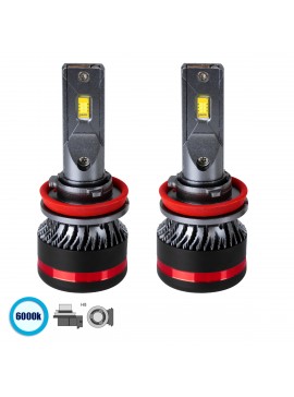 82084 GloboStar®  82084 H8 HL Line KIT Βασικού Φωτισμού Αυτοκινήτου & Φορτηγού 3rd Generation Can-Bus Extreme Series LED CREE CXB COB 100W 24000lm DC 9-32V Αδιάβροχο IP67 Ψυχρό Λευκό 6000K