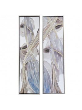 Artekko Glitter Πολύχρωμοι Πίνακες με Καμβά σε Κορνίζα (50x3.7x180)cm 2pcs Artekko 82357