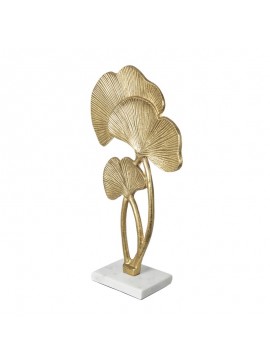 Artekko Διακοσμητικό Γλυπτό (35.6x19x7.6)cm με Φύλλα Χρυσού με Τετράγωνη Μαρμάρινη Βάση Artekko 83738