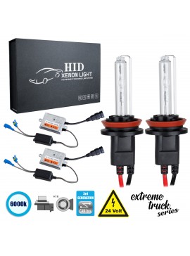 84130 GloboStar®  84130 H16 XCB Line KIT Βασικού Φωτισμού Φορτηγού 3rd Generation Can-Bus Extreme Truck Series XENON 110W 10350lm DC 24V Αδιάβροχο IP65 Ψυχρό Λευκό 6000K