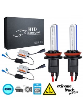 84140 GloboStar®  84140 H11 XCB Line KIT Βασικού Φωτισμού Φορτηγού 3rd Generation Can-Bus Extreme Truck Series XENON 110W 10350lm DC 24V Αδιάβροχο IP65 Ψυχρό Λευκό 8000K