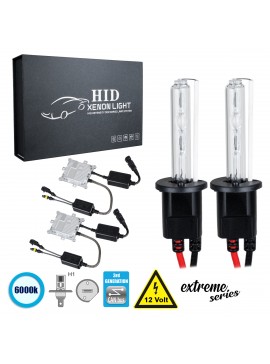84144 GloboStar®  84144 H1 XCB Line KIT Βασικού Φωτισμού Αυτοκινήτου & Μοτοσυκλέτας 3rd Generation Can-Bus Extreme Series XENON 110W 10350lm DC 9-16V Αδιάβροχο IP65 Ψυχρό Λευκό 6000K