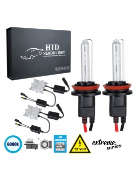 84148 GloboStar®  84148 H8 XCB Line KIT Βασικού Φωτισμού Αυτοκινήτου & Μοτοσυκλέτας 3rd Generation Can-Bus Extreme Series XENON 110W 10350lm DC 9-16V Αδιάβροχο IP65 Ψυχρό Λευκό 6000K