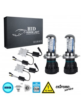 84157 GloboStar®  84157 H4 XCB Line KIT Βασικού Φωτισμού Αυτοκινήτου & Μοτοσυκλέτας 3rd Generation Can-Bus Extreme Series Bi-XENON 110W 10350lm DC 9-16V Αδιάβροχο IP65 Ψυχρό Λευκό 8000K
