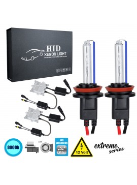 84162 GloboStar®  84162 H11 XCB Line KIT Βασικού Φωτισμού Αυτοκινήτου & Μοτοσυκλέτας 3rd Generation Can-Bus Extreme Series XENON 110W 10350lm DC 9-16V Αδιάβροχο IP65 Ψυχρό Λευκό 8000K