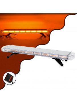 85189 GloboStar®  85189 PRO Series Φάρος Σήμανσης Οχήματος Οδικής Βοήθείας για Αυτοκίνητα & Φορτηγά 6 Προγραμμάτων Φωτισμού STROBE LED COB 180W DC 10-30V Αδιάβροχος IP66 Πορτοκαλί