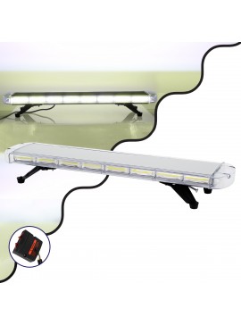 85190 GloboStar®  85190 PRO Series Φάρος Σήμανσης Οχήματος Ασθενοφόρου για Αυτοκίνητα & Φορτηγά 6 Προγραμμάτων Φωτισμού STROBE LED COB 180W DC 10-30V Αδιάβροχος IP66 Ψυχρό Λευκό 6000K