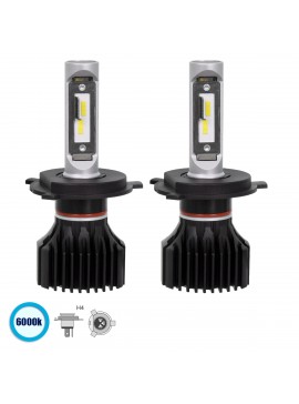 85636 GloboStar®  85636 H4 X1 Line KIT Βασικού Φωτισμού Αυτοκινήτου & Φορτηγού 3nd Generation Can-Bus Series LED CREE CXB 150W 21000lm DC 9-32V Αδιάβροχο IP66 Ψυχρό Λευκό 6000K