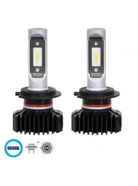 85637 GloboStar®  85637 H7 X1 Line KIT Βασικού Φωτισμού Αυτοκινήτου & Φορτηγού 3nd Generation Can-Bus Series LED CREE CXB 100W 14000lm DC 9-32V Αδιάβροχο IP66 Ψυχρό Λευκό 6000K