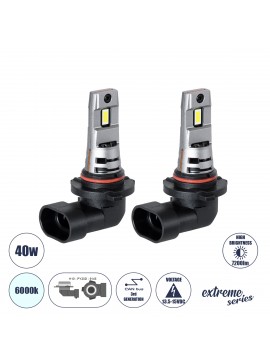 85652 GloboStar®  85652 7S H10 KIT Βασικού Φωτισμού Αυτοκινήτου & Μοτοσυκλέτας 3rd Generation Can-Bus Extreme Series LED 7035 SMD 40W 7200lm DC 13.5-15V Αδιάβροχο IP68 Ψυχρό Λευκό 6000K