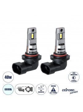 85655 GloboStar®  85655 7S HB3 9005 KIT Βασικού Φωτισμού Αυτοκινήτου & Μοτοσυκλέτας 3rd Generation Can-Bus Extreme Series LED 7035 SMD 40W 7200lm DC 13.5-15V Αδιάβροχο IP68 Ψυχρό Λευκό 6000K