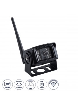 86071 GloboStar®  86071 WiFi Έγχρωμη Κάμερα 1800P HD Οπισθοπορείας Αυτοκινήτου-Φορτηγού DC 12-24V 120° με Parking Lines Αδιάβροχη IP68 - Μαύρο