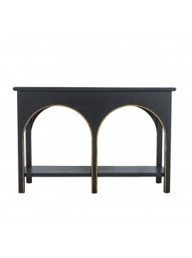 Artekko Console Μαύρη Κονσόλα από Ξύλο Paulownia με MDF (120x40x81)cm Artekko 86707