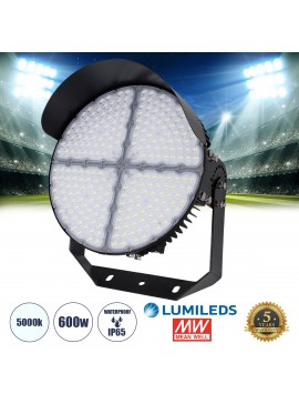 90107 GloboStar®  CYCLOP 90107 LED Προβολέας Γηπέδου 600W 96000LM 60° AC 100-277V IP65 - Ψυχρό Λευκό 5000K - MeanWell Driver & LumiLEDs Chip - 5 Years Warranty