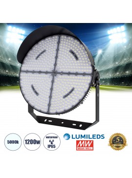 90108 GloboStar®  CYCLOP 90108 LED Προβολέας Γηπέδου 1200W 192000LM 60° AC 100-277V IP65 - Ψυχρό Λευκό 5000K - MeanWell Driver & LumiLEDs Chip - 5 Years Warranty