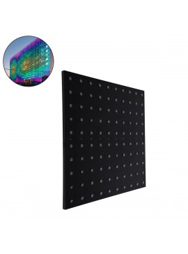 90117 GloboStar®  90117 Digital Pixel Addressable Facade Panel - Ψηφιακό Πάνελ Πρόσοψης Κτιρίων LED SMD 3535 75W/m2 100LED/m2 100PIXEL/m2 SPI/TTL Protocol IC UCS512B 4500lm/m2 120° DC 12V IP67 RGB - Μαύρο Σώμα - Μ100 x Π100 x Υ3cm